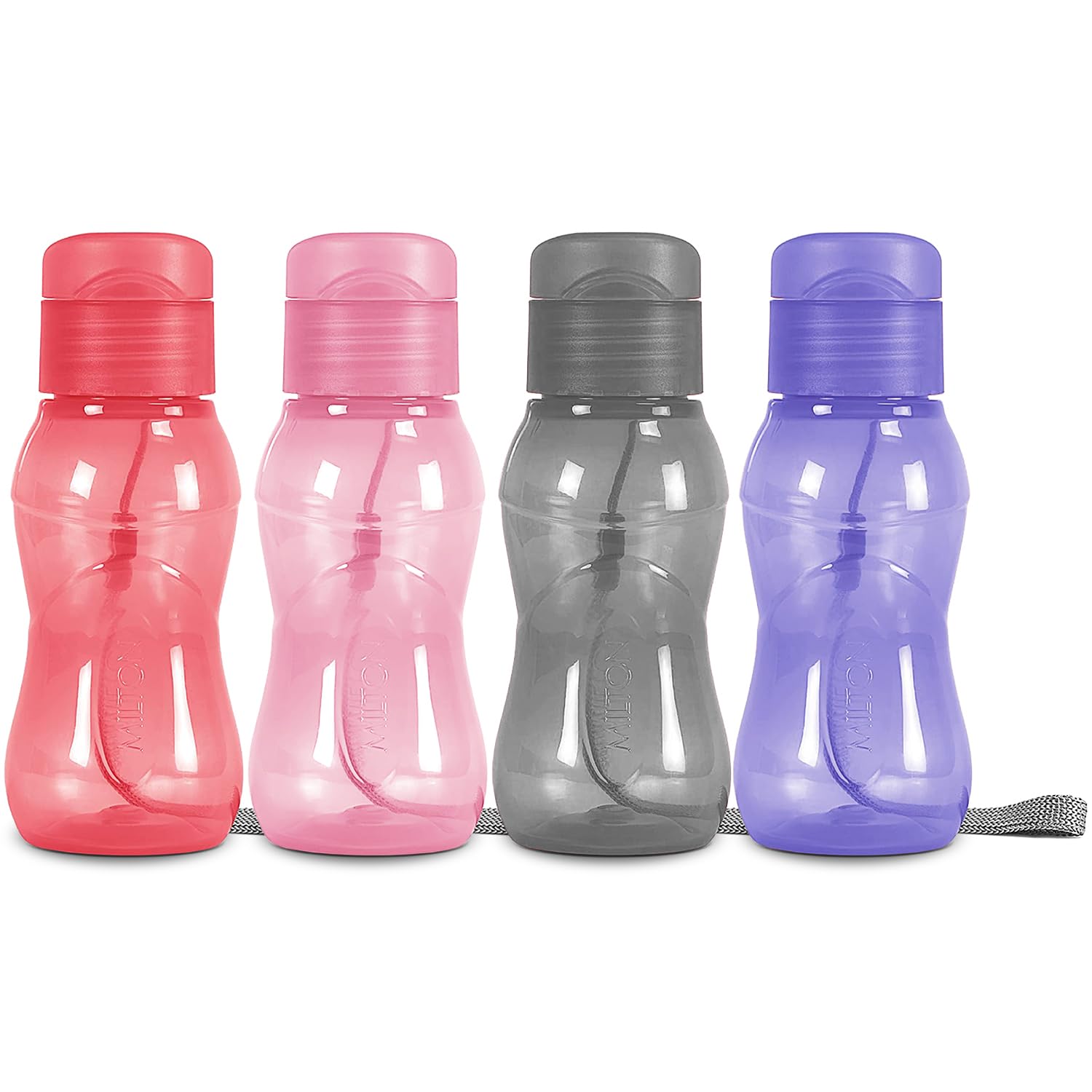 MILTON 4 pack 6 oz Kids Water Bottle for School Leak Free Flip Lid- Portable Small Sports Water
