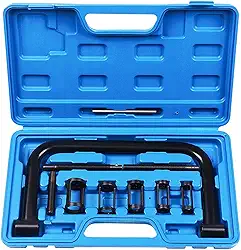 ECCPP Conjunto de ferramentas de compressor de mola sólida de 10 peças com kit de serviço de braçadeira C com parafusos de extensão adequados para a maioria dos veículos, furgões pequenos e motores de