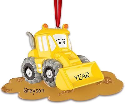 Buy Personalized Kid Ride Excavator Construction Ornament, Little