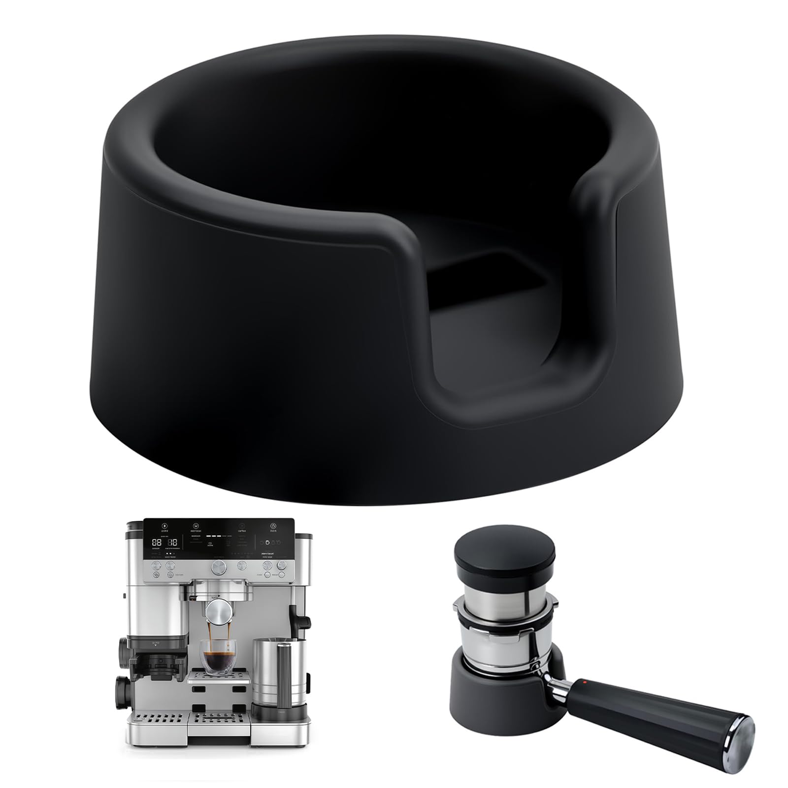 FSAIYIJ Coffee Tamper Base Compatible with Ninja Espresso Machine ES601 ES701, Anti-Slip Silicone Espresso Tamping Mat Portafilter Holder, Coffee Tamper Pad Espresso Accessories for Home Barista