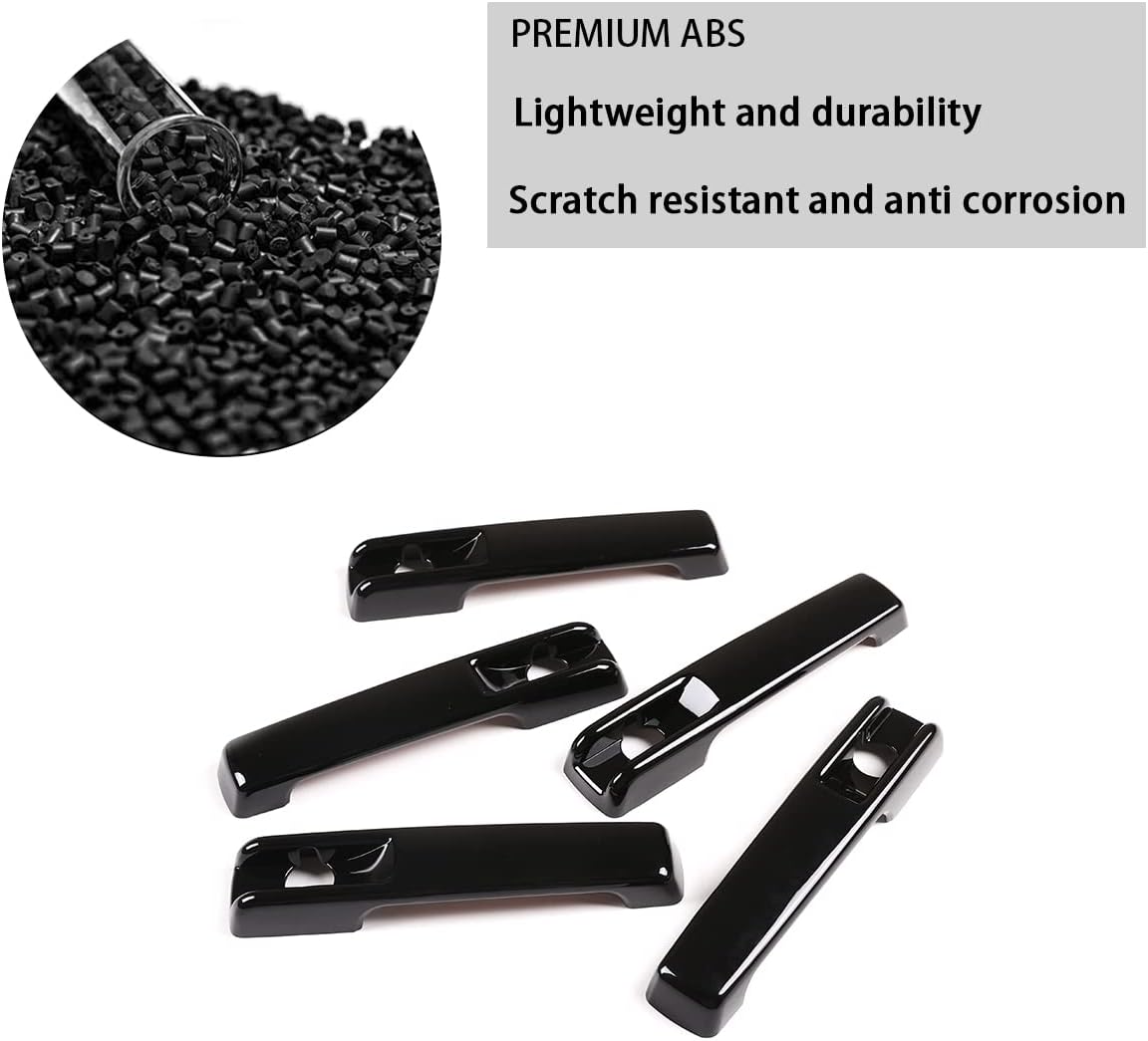 Car Styling ABS Auto Exterior Door Handle Cover Trim Accessories for Mercedes Benz G Class W463 W464 G65 G55 G63 G500 G550 G350 (Glossy Black)