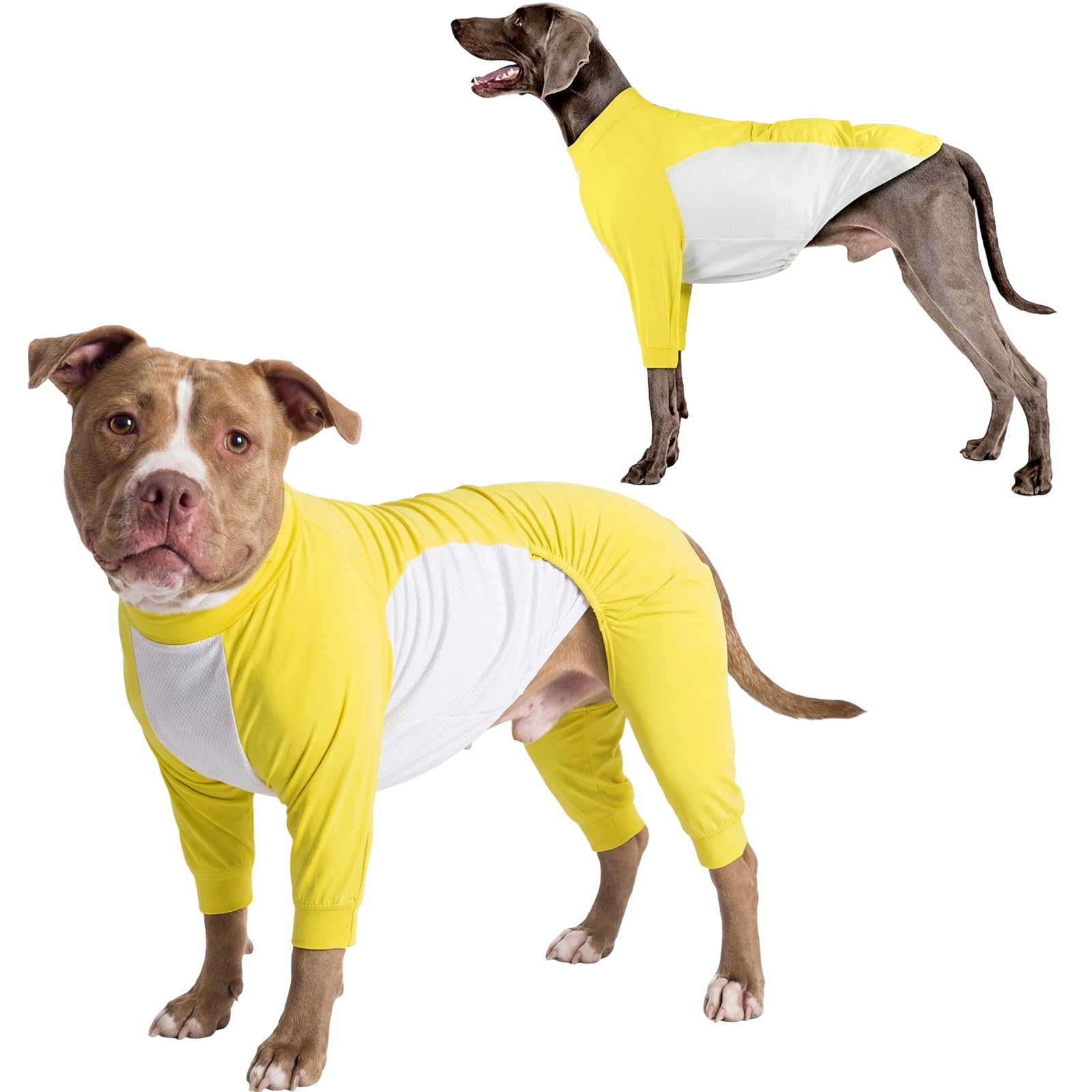 Dog Sun Protection Shirt, Summer Quick Dry Anti Licking Bodysuit UV Shirt for Dogs, Quick Dry Summer Clothes Prevent Overheating & Protection from Grass Seed(Yellow, XL) — image 1