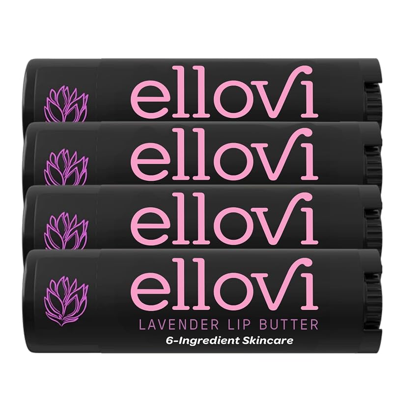 Manteiga labial Ellovi com lavanda – Pacote com 4