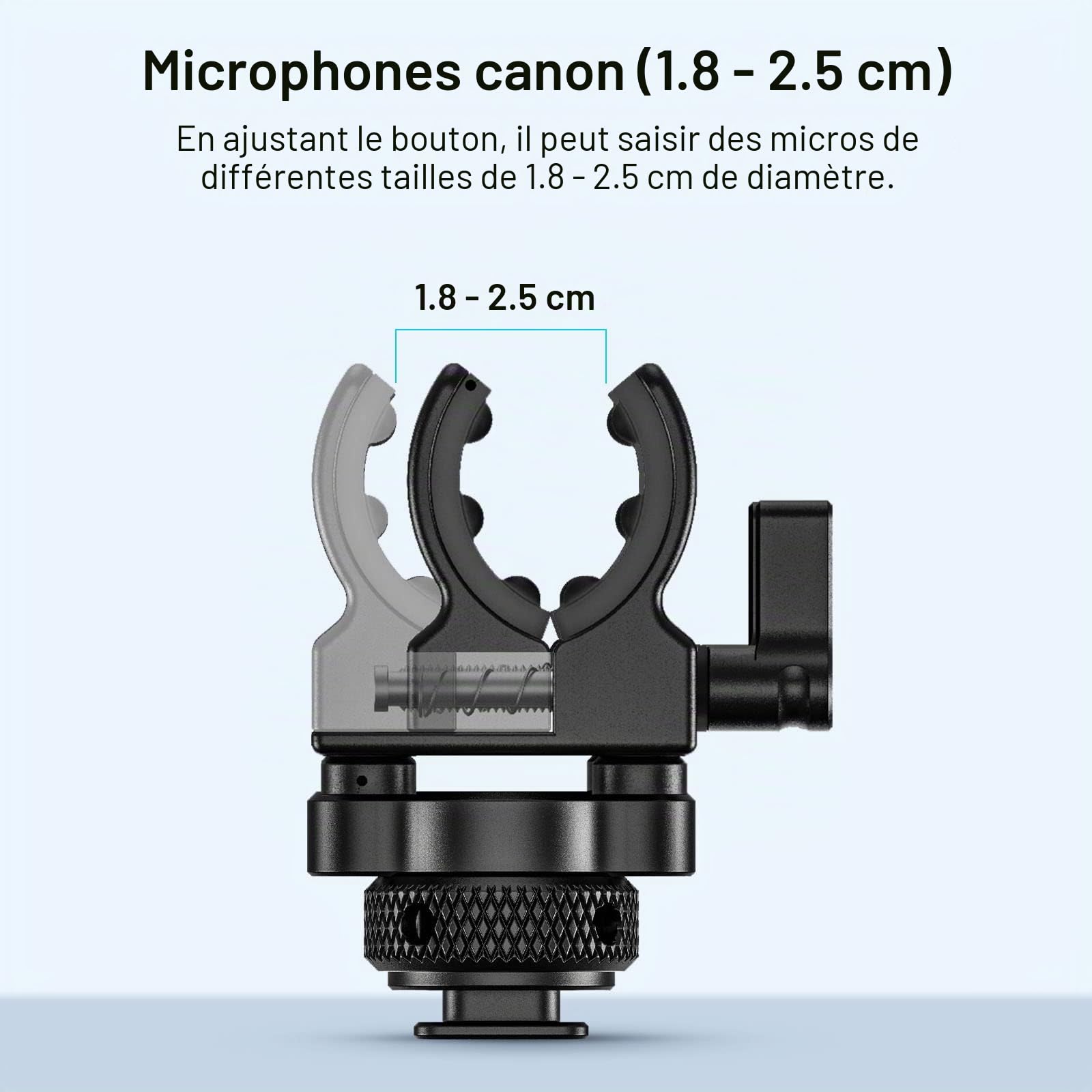 SMALLRIG Support de Microphone avec Adaptateur Cold Shoe 2352