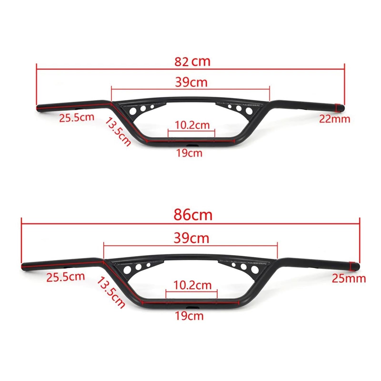 Manubrio Universale Per Moto D'epoca Da 22 Mm E 25 Per XL883 XL1200 X48, Per Dyna, Per Softail, Tracker, Bobber, Sportster, 7/8'' A 1''(25mm Chrome)