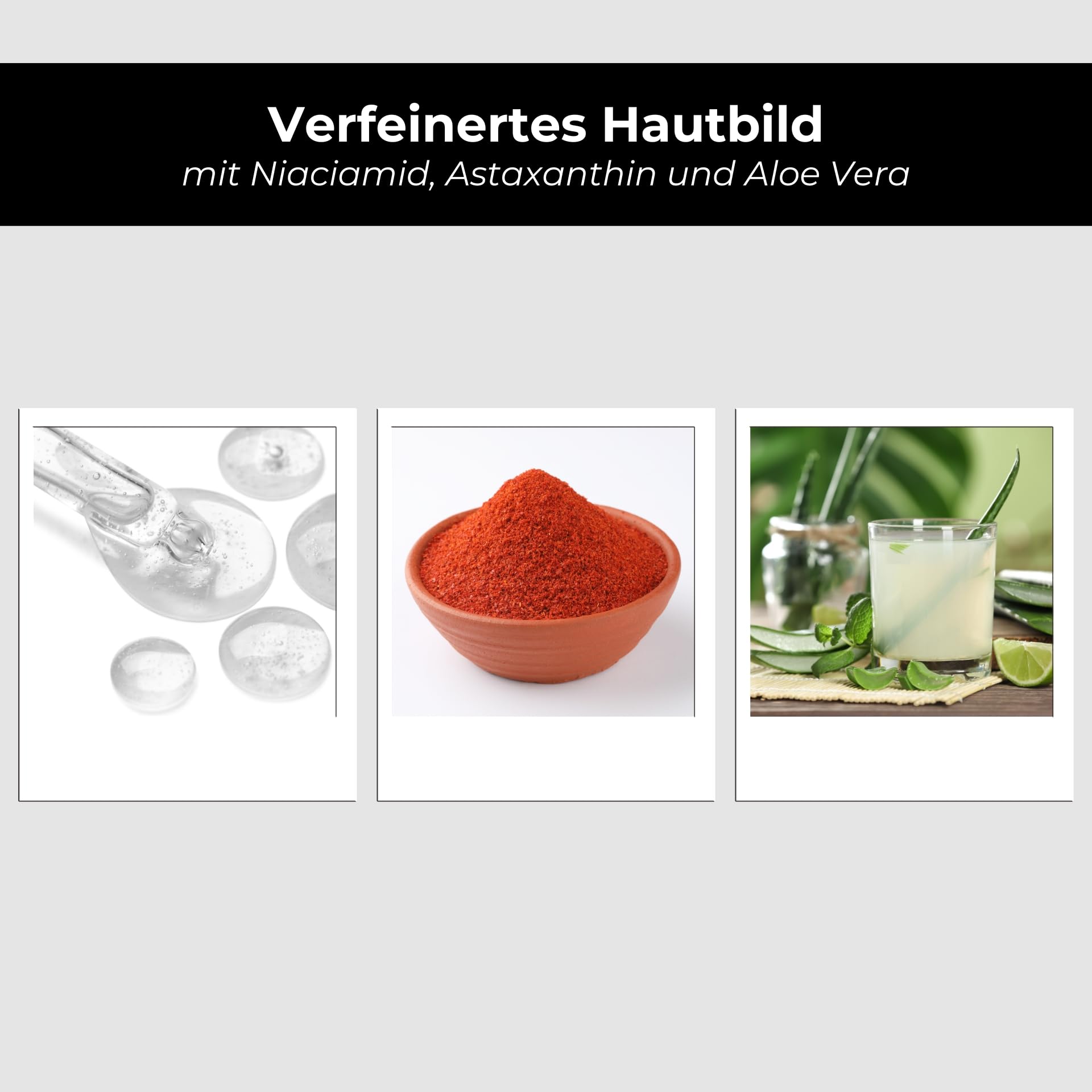 RAU Cosmetics Niacinamid 10% Serum mit Astaxanthin 100 ml - Porenverfeinernd mit Zink PCA 1% & Bakuchiol - Gesichtsserum für Ebenmäßigen Teint bei Unreinheiten & Pigmentflecken - Made in Germany