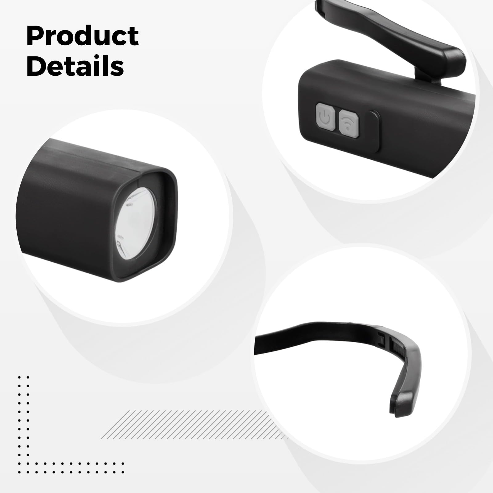 1000 mAh wiederaufladbare Stirnlampe mit Bewegungsmelder, verstellbare Helligkeit für Angeln, Camping, Laufen, tragbares Stirnlicht