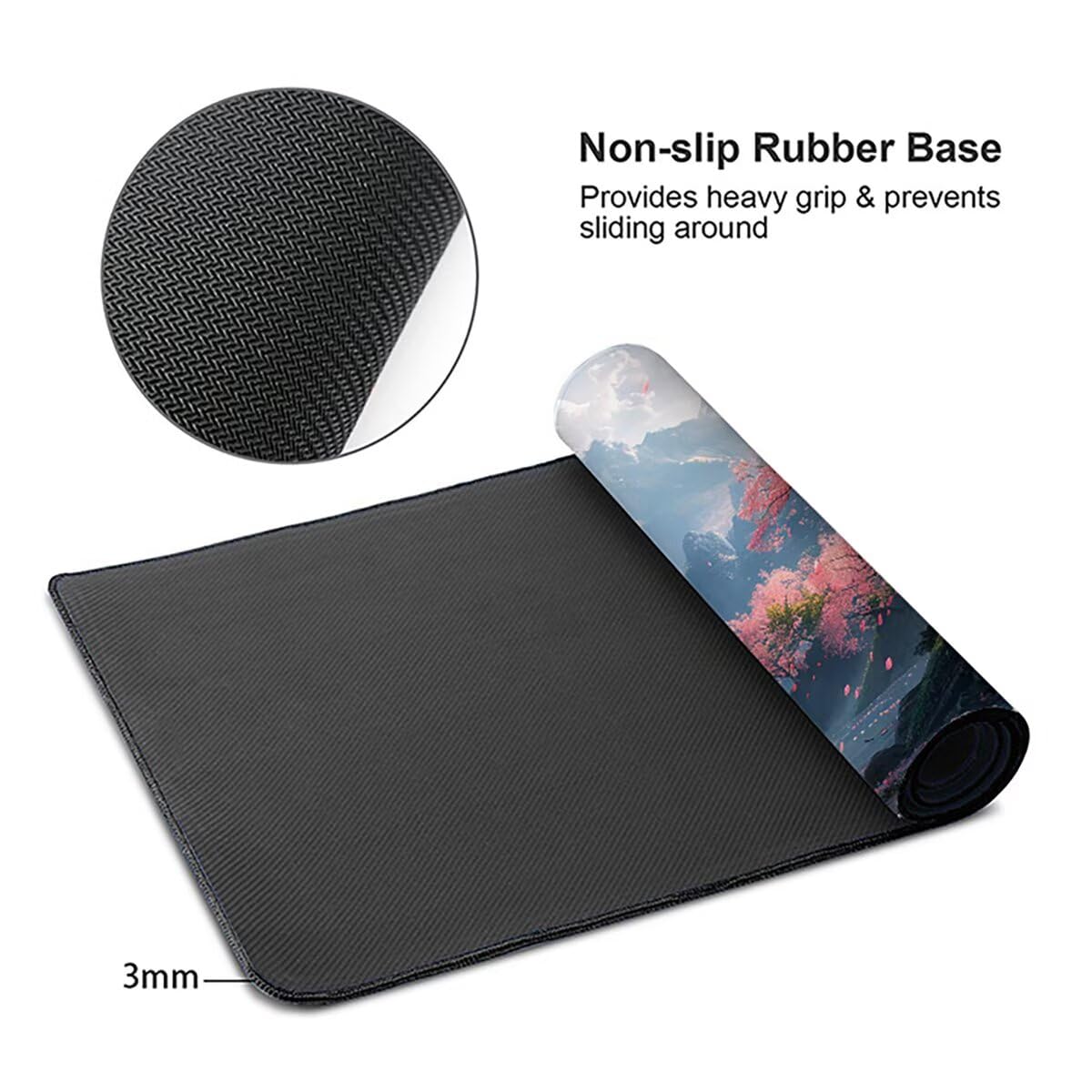 Tappetino per Mouse Gaming XXL 1200x600x3mm – Ufficio Mousepad Grande Migliora la Velocità e la Precisione Tenuta Stabile Sottomano per Ufficio e Casa Accessori Scrivania Paesaggio Montagna LMDT13170