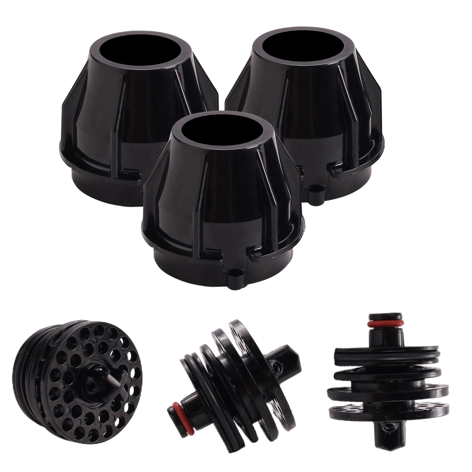 3 boquillas UF-1 y conjunto de difusor, para reparación o reemplazo de válvulas exteriores interiores de coque UF-1. (3)