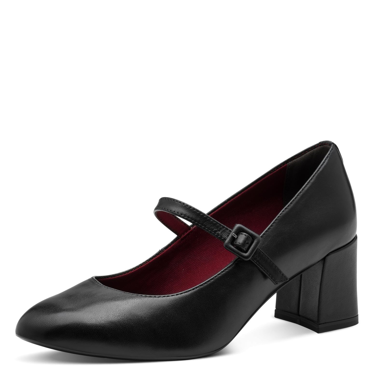 Tamaris 1-22460-45 Women's Pump with Strap, Black (Black Leather), 6.5 UK