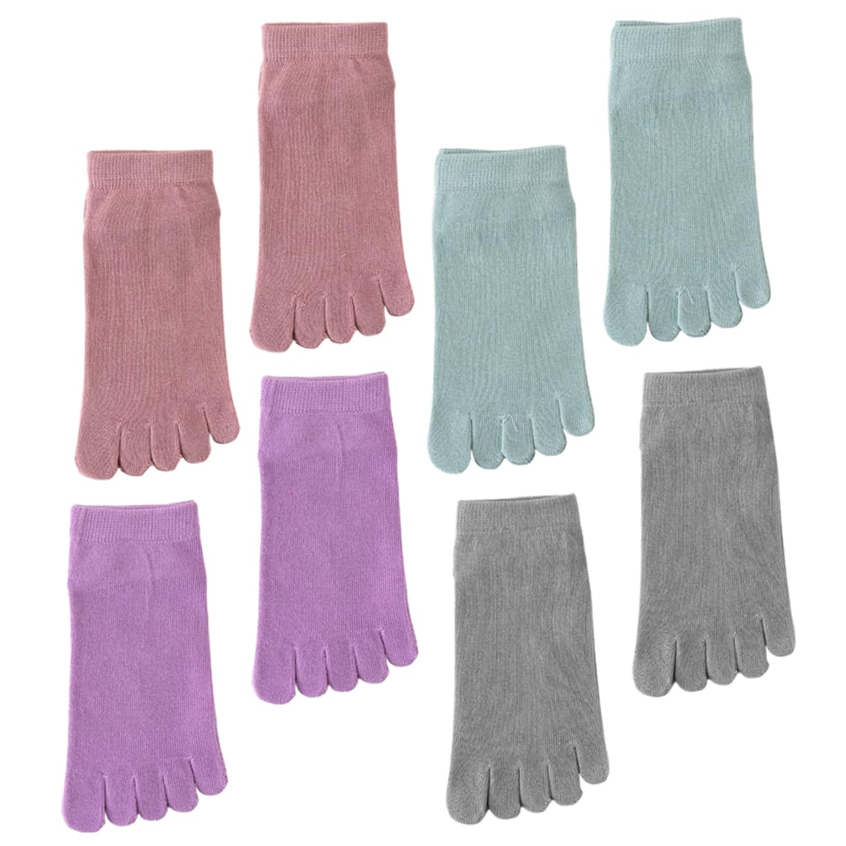PACKOVE 3 Series Calcetines De Punta Calcetines De Mujer Cortar Mujer Invisibles De Cinco Dedos Bajo De Algodón Para Mujeres Cortos 4 Pares*3
