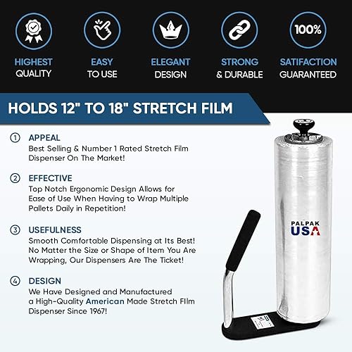 Miniatura 3 de PalPak100 - El dispensador líder de película elástica - Capacidad para película elástica de 12 a 18 pulgadas - Resistencia industrial ligera