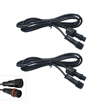 Kingshowstar 2PCS 60IN Waterproof RGBW LED Extension Cable Wire Cord Set Only for RGBW Wheel Ring Lights Connection