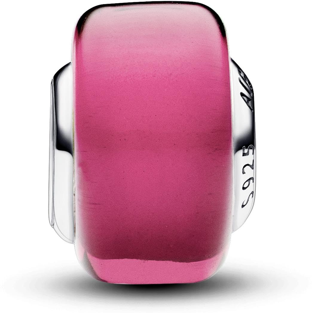 Pandora Rosafarbenes Murano-​Glas Mini-​Charm 793107C00 Pendentif