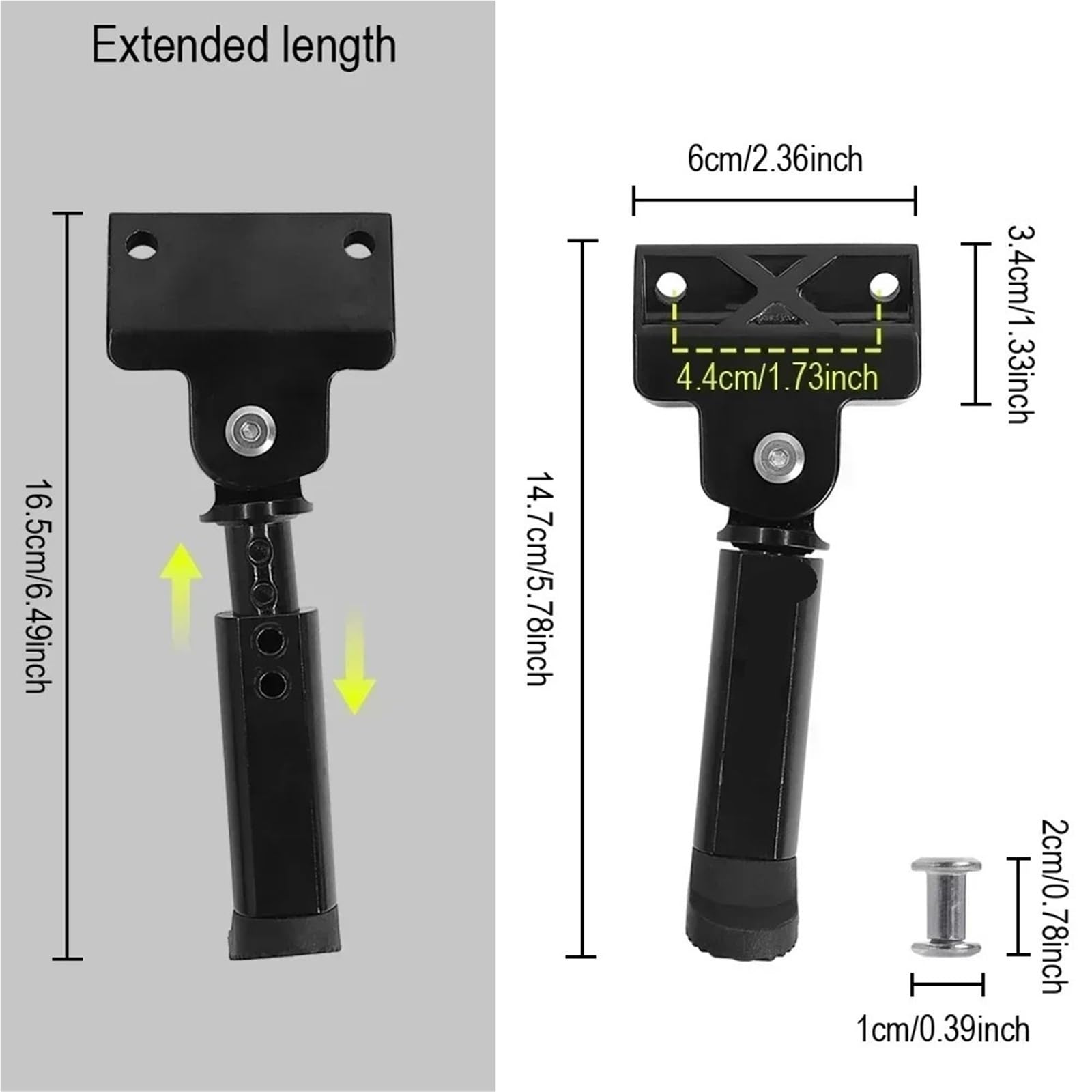 Béquille de stationnement for Trottinette électrique INO-Kim OXO Ox, Support de Pied réglable en Hauteur, Accessoires de Remplacement