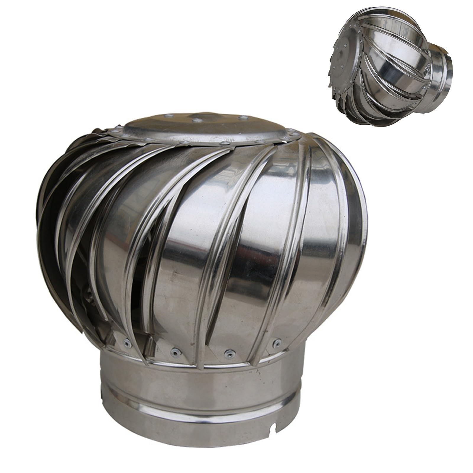 roof vent fan, attic vents, Wind Turbines Air Vents, Sphere Ventilation Grill Cover Hooded, Air Diffusers, Or Ventilation And Exhaust (Color : Silver,