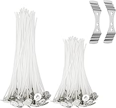 VOCIBO® 100 Stück Kerzendocht, Dochte für Kerzen(10 und 15cm), 2 Verschiedenen Größen Kerzendochte Für Kerzen, Candle Wick Set Mit Dochthalter, Kerzendocht für Kerzen Selber Machen