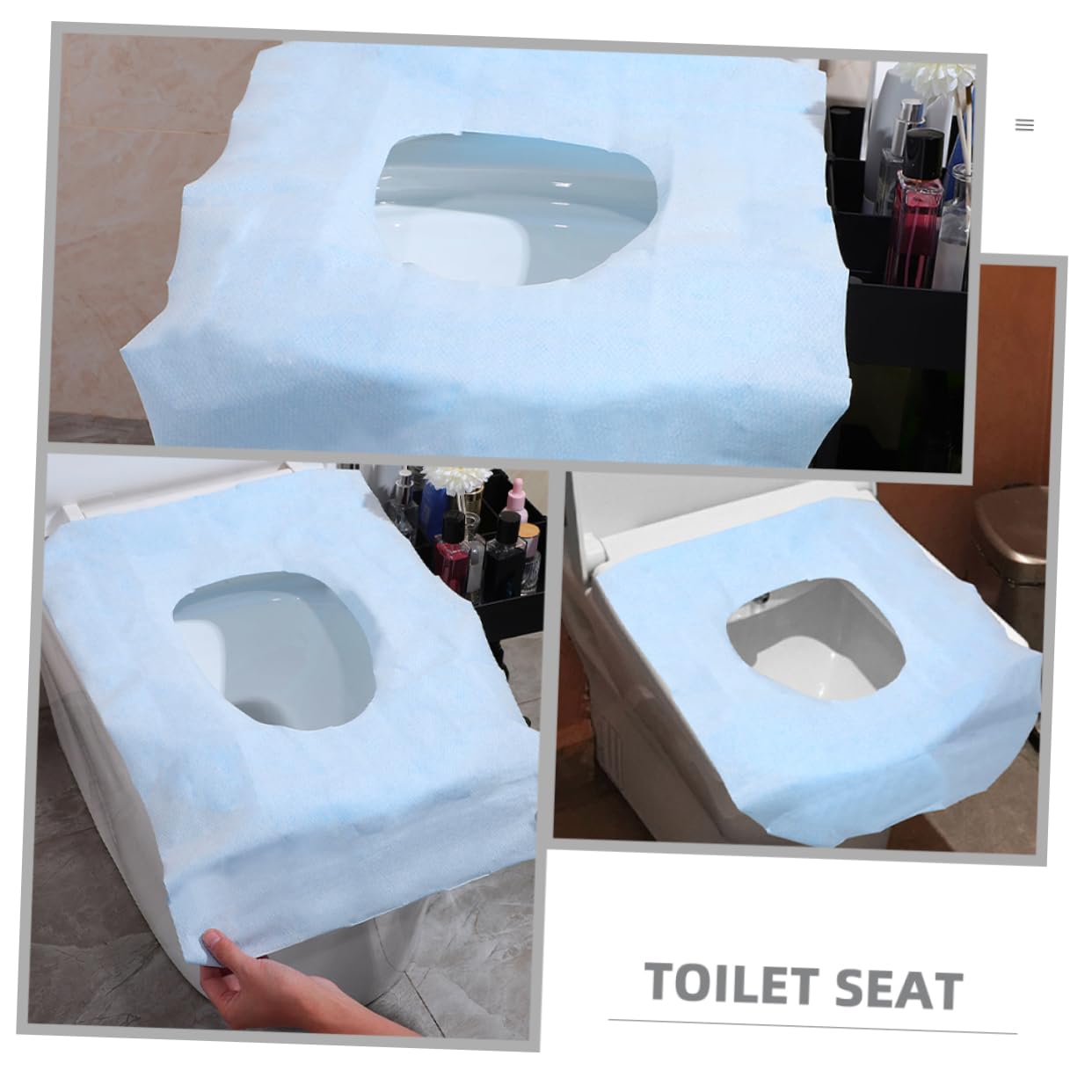 KOMBIUDA Disposable Toilet Seat Covers 30pcs Portable Travel Camping Thicker Home Hotel