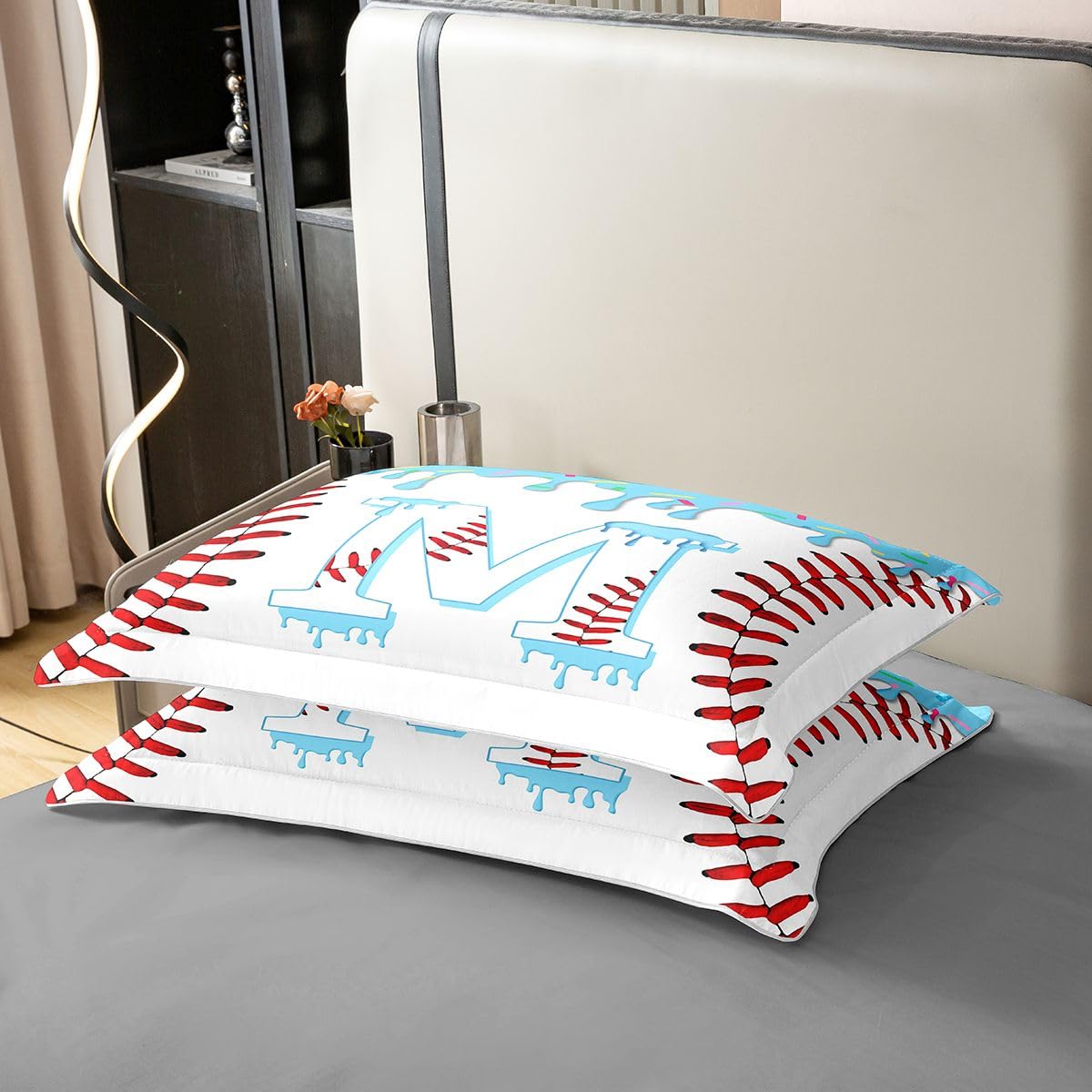 Homewish Blauer Eiscreme Tropf Bettwäsche 155x220 Baumwolle