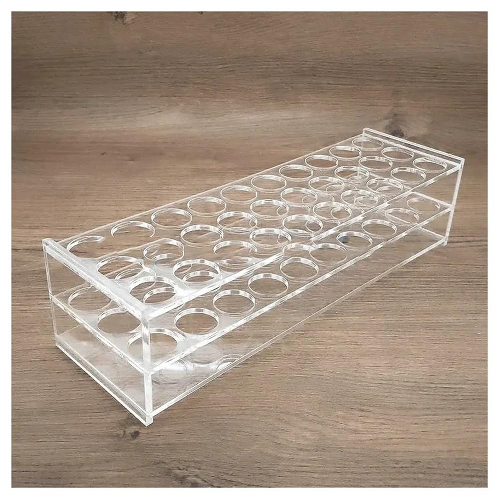 Verrerie et matériel de laboratoire 1 support de tubes en verre organique transparent, support de rangement for tubes à centrifuger, taille du trou: 13/16/19/21/26/31mm, consommable de laboratoire(31m