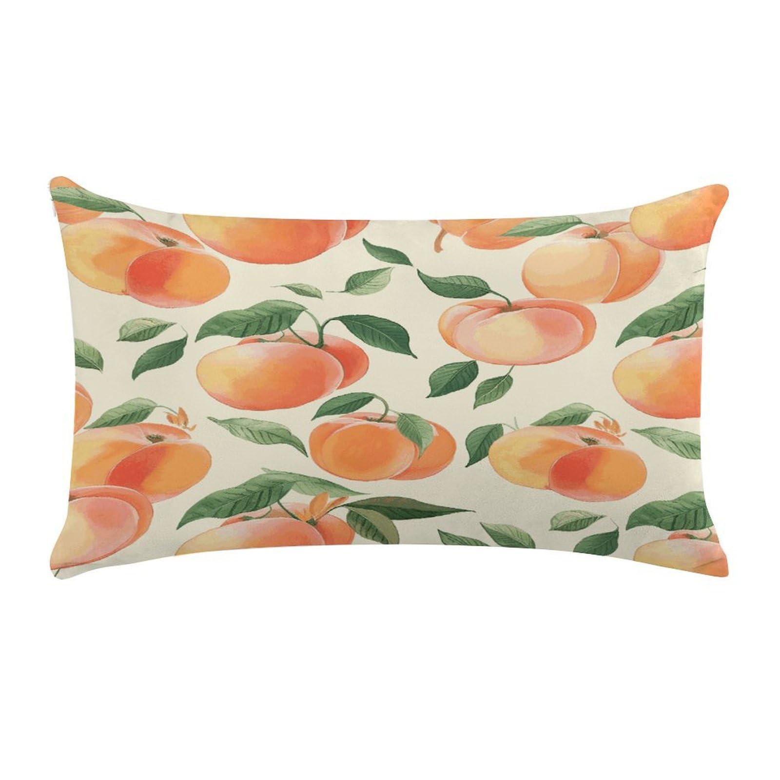 Peach Pillow Cover Super Soft Pillowcase Luxury Cozy Fuzzy Velvet Pillow Shams Breathable Standard Pillow Cases with Zipper Wrinkle-Free Pillow Cover 12 "×20 "