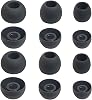 Silicone Universal Earbuds Tips Replacement for True Wireless Ear Tips Replacement Fit 4.5mm-6mm Nozzle 6 Pairs LMS Black