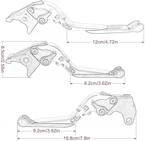 Miniatura 3 de KSHSAA Accesorios de motocicleta para Yam&ha FZ6 FZ 6 FAZER 2004-2010 XJ6 FZ6R 2009-2020 FZ8 2011-2015 CNC Palancas de embrague de freno ajustables
