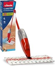 Vileda 1-2 Spray Max Mop, Microfibre Spray Mop with Detachable Bottle | Double-Sided Microfibre Refill, Wet and Dry Cleaning, No batteries required, 650ml bottle, Suitable for Hard Sealed Floors