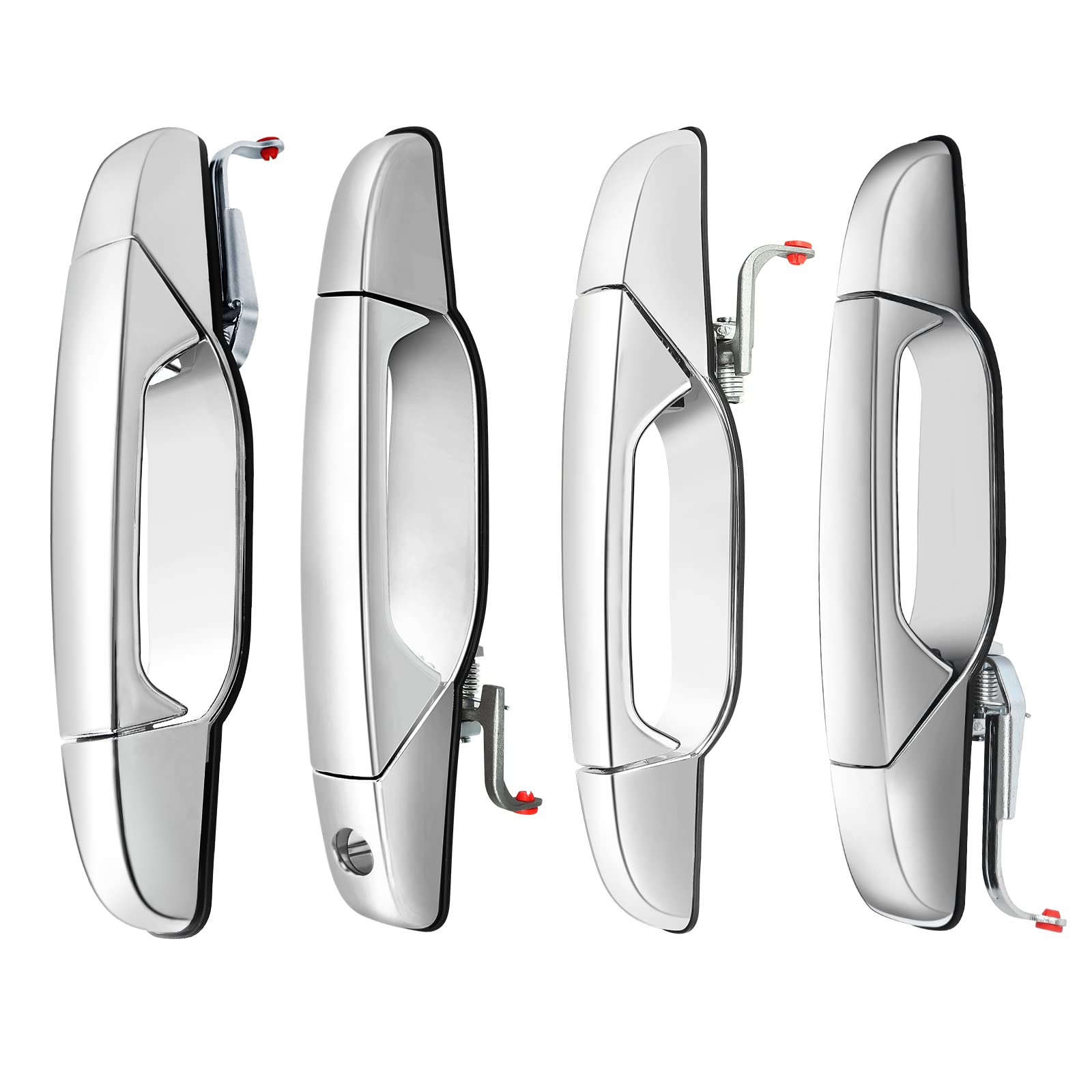 Pack of 4 Exterior Front/Rear Left&Right Door Handles Compatible with 2007-2013 Chevy Avalanche, Silverado, Suburban, Tahoe, GMC Sierra, Yukon, Cadillac Escalade,15915660, 22738721, 22738722, 22738725
