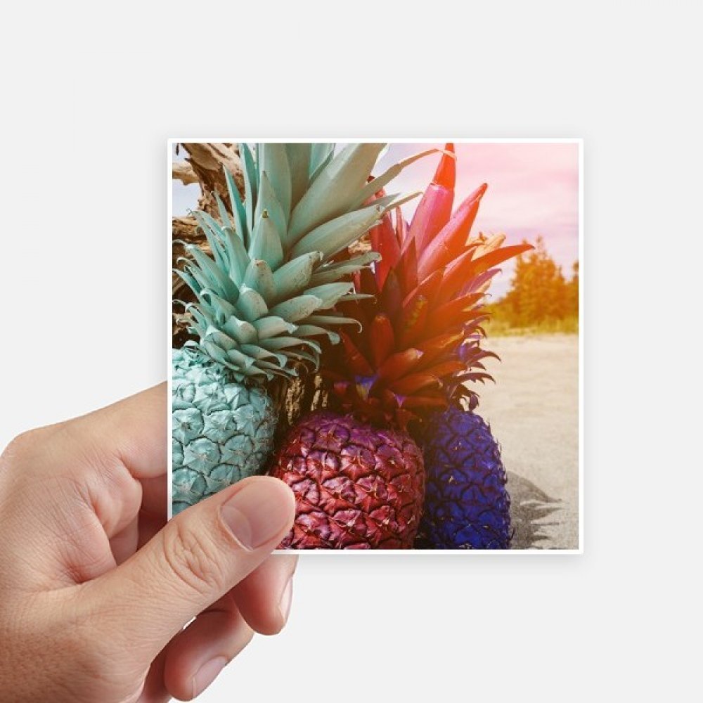 Autocollant fruit d'ananas multicolore de 10 cm pour décoration de moto