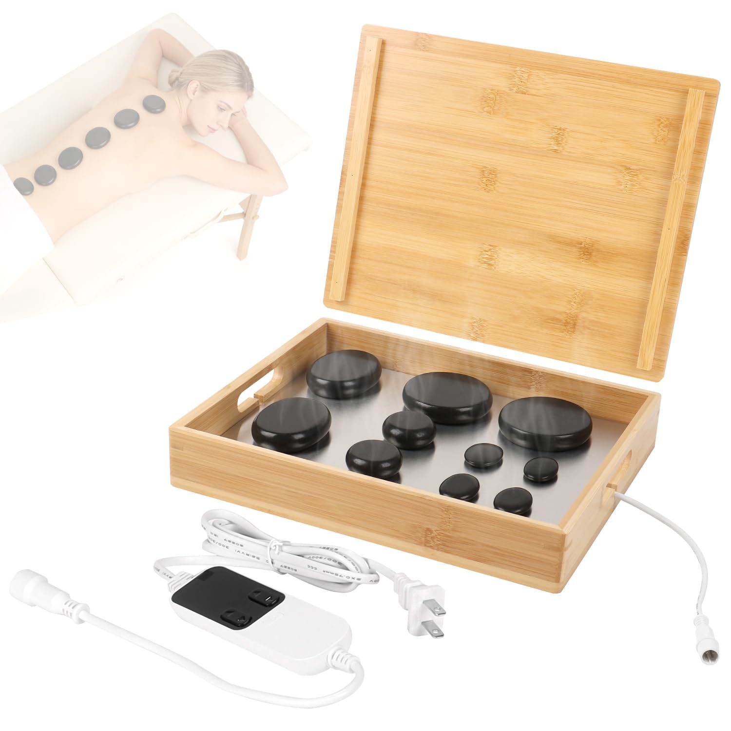 OnVisit Hot Stone Massage Set - spa beds and tables | Mubboo