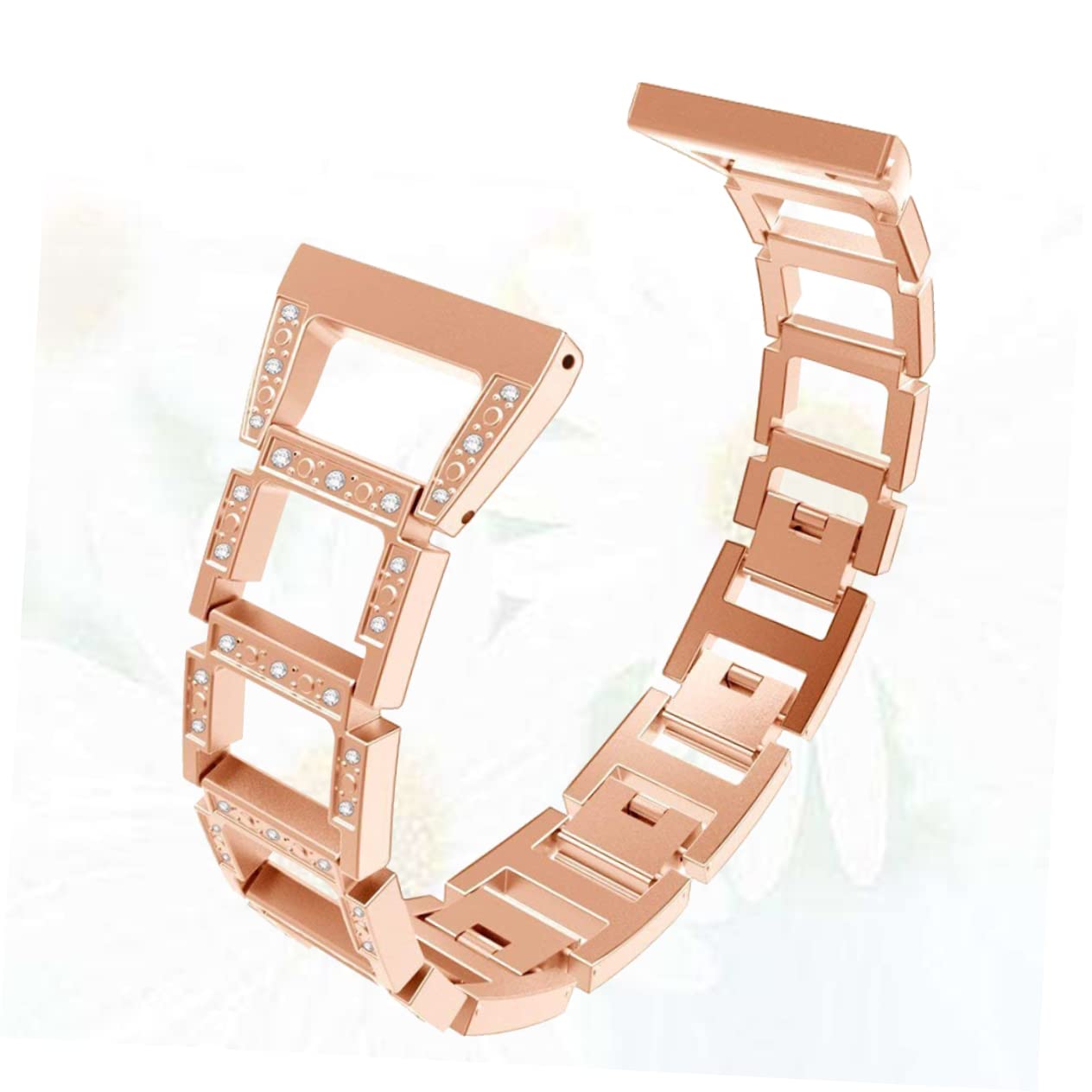 Uonlytech 2piezas Correa De Repuesto De Acero Inoxidable Para Reloj Inteligente Banda y Elegante Rosa Dorado Accesorio Duradero y Único Para Muñeca