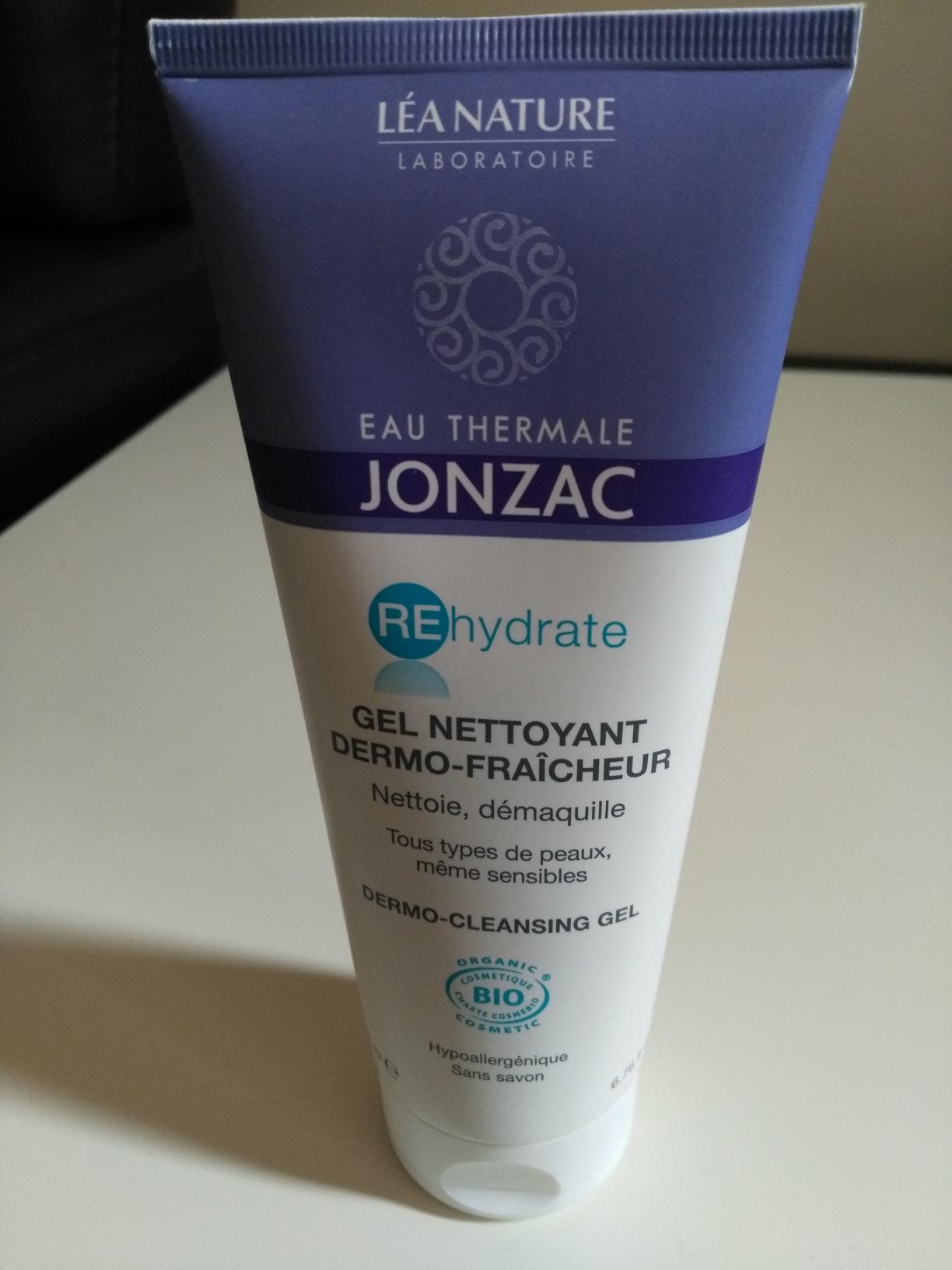 JONZAC Eau Thermale Rehydrate Organic Dermo Cleansing Gel - Gentle Daily Facial Cleanser - Sensitive Skin Approved - Leaves Skin Feeling Smooth & Hydrated - 6.75 Fl Oz