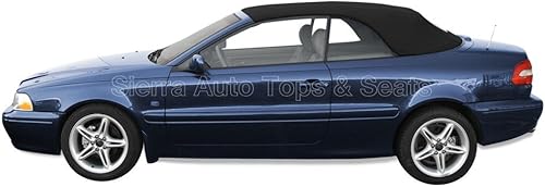 Sierra Auto Tops Convertible Top Reemplazo para Volvo C70 Cabriolet 1998-2006, Stayfast Canvas, Negro