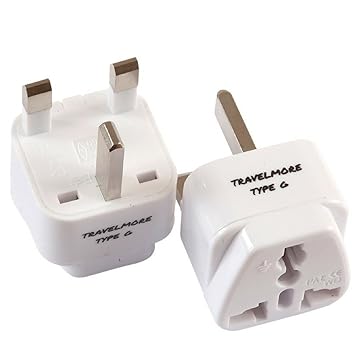 UK - Type G (2 Pack) : 2 Pack UK Travel Adapter For TYPE G Plug - Works With Electrical Outlets In United Kingdom, Hong Kong, Ireland, Great Britain, Scotland, England, London, Dublin & More