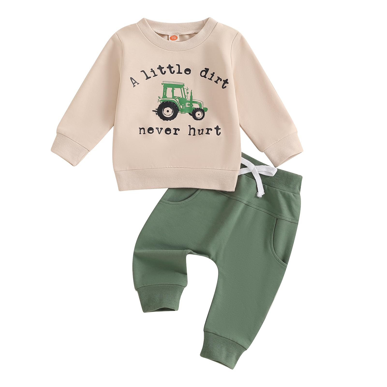 FrietlebirdToddler Baby Boy Clothes Crewneck Sweatshirt Long Sleeve Letter Print Shirt with Pants Cute Fall Winter Outfits
