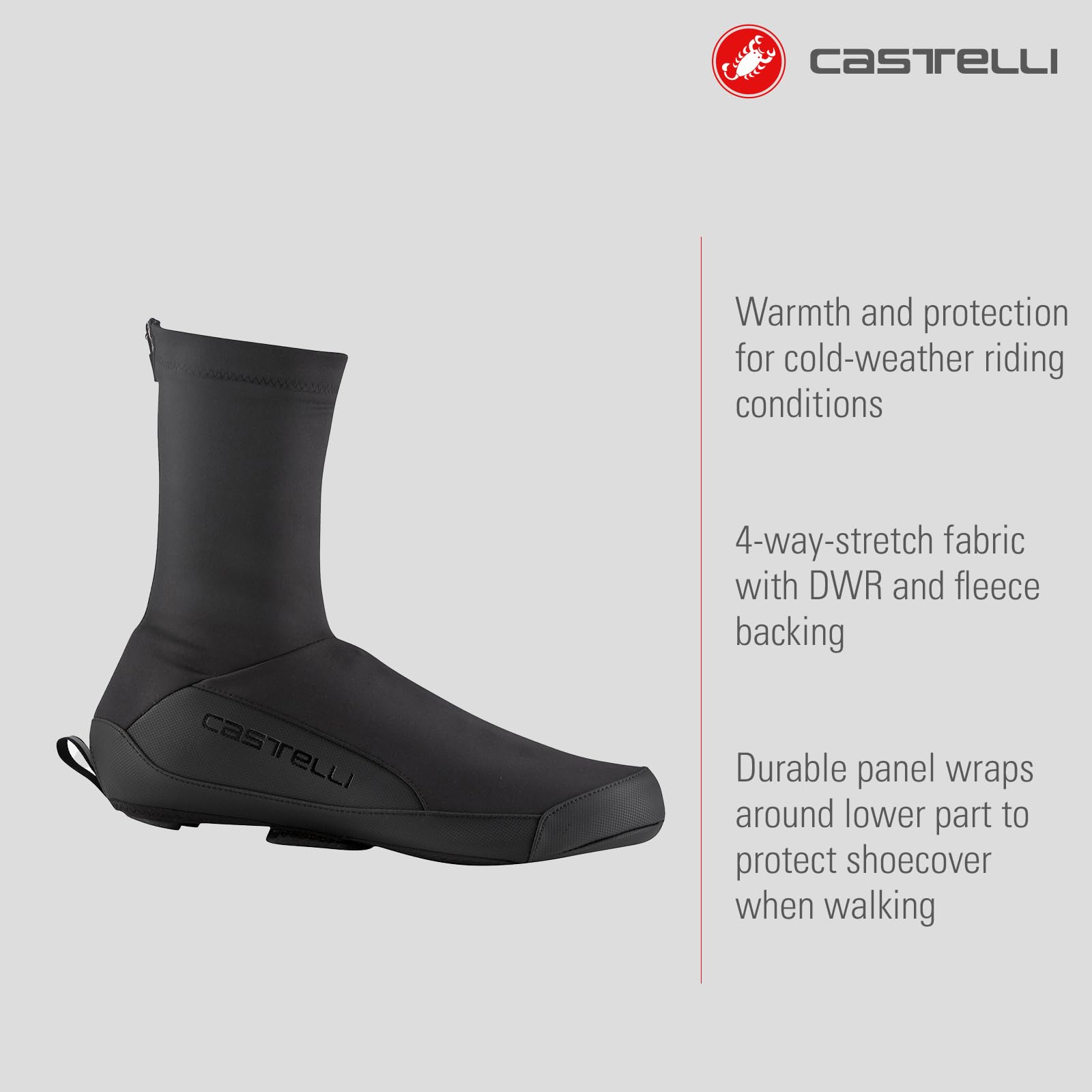 CASTELLI 4523530-010 UNLIMITED SHOECOVER Shoe covers Hombre BLACK Tamaño S