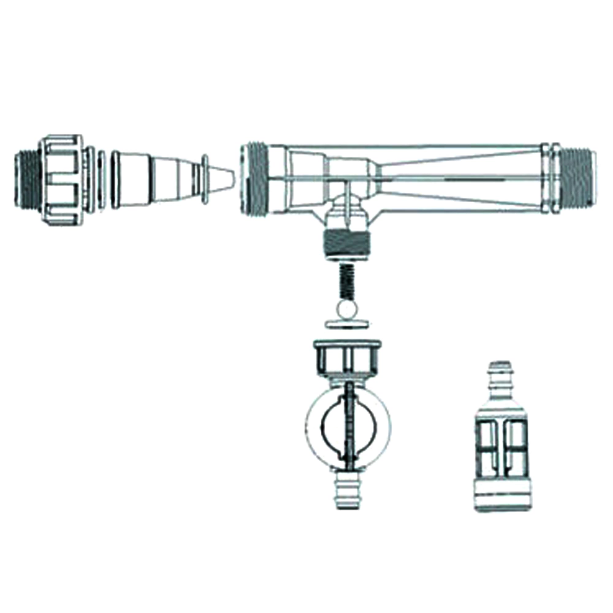 Aplicador de Fertilizantes Venturi 1", 1,5" y 2", inyector for riego Jardines, automático, Mezclador(2inch Kit)
