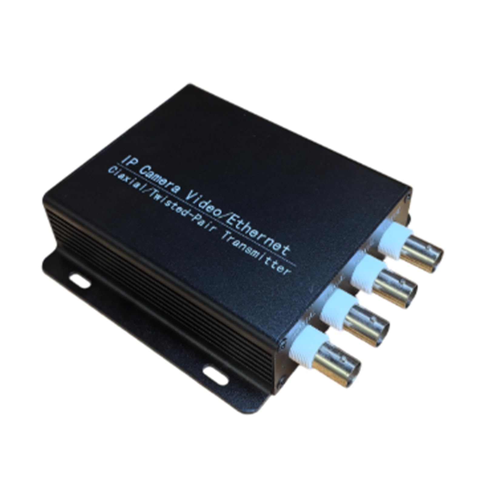 RJ45-zu Koax Kamera Extender, 4-Kanal Koax Videobox mit schwarzem Metallgehäuse und 2 km Entfernungsreferenz für CCTV Installationsteams