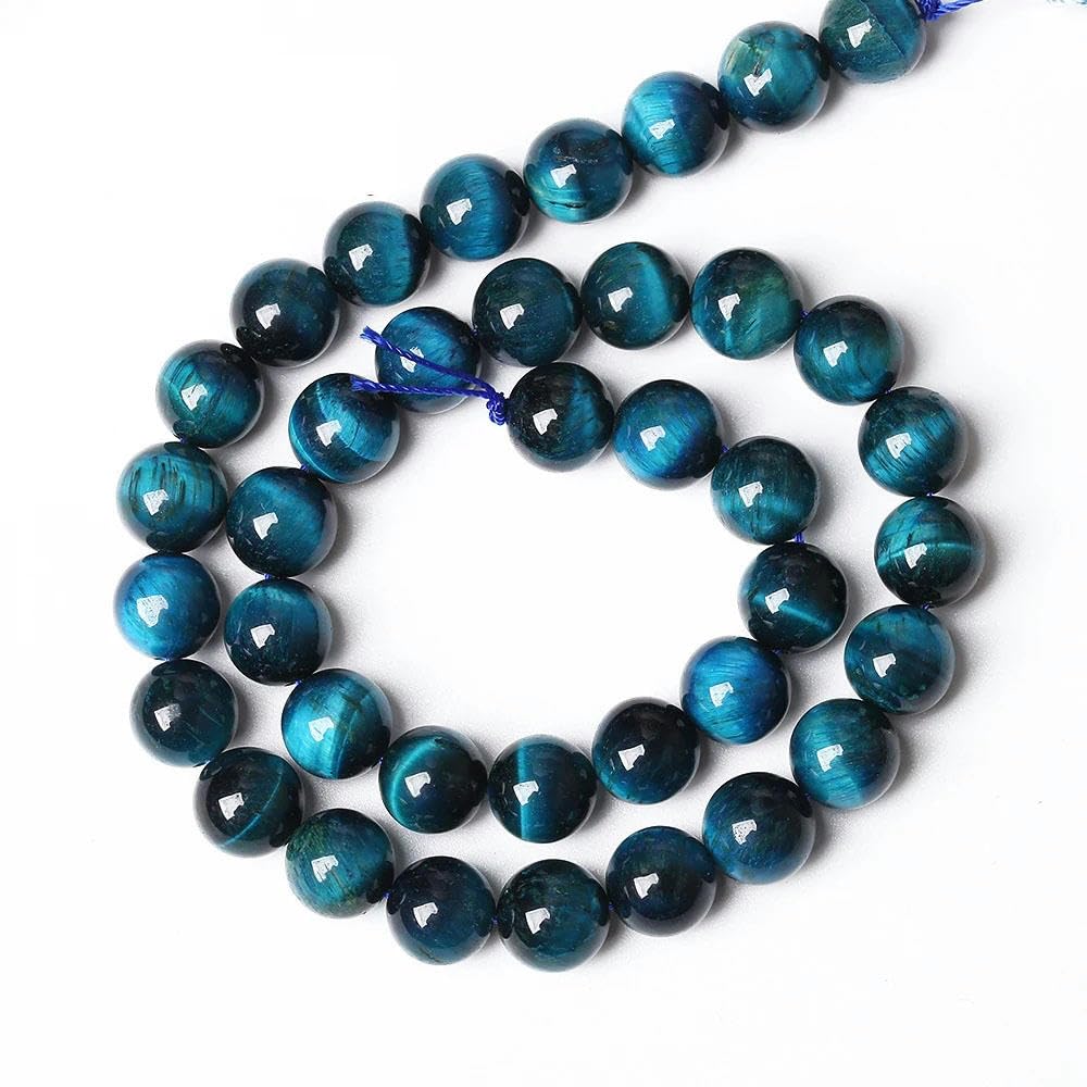 Pietra naturale AAAAA qualità blu occhio di tigre agata perline rotonde sciolte 15" 4 6 8 10 12 14 MM Scegli la dimensione per la creazione di gioielli-verde smeral
