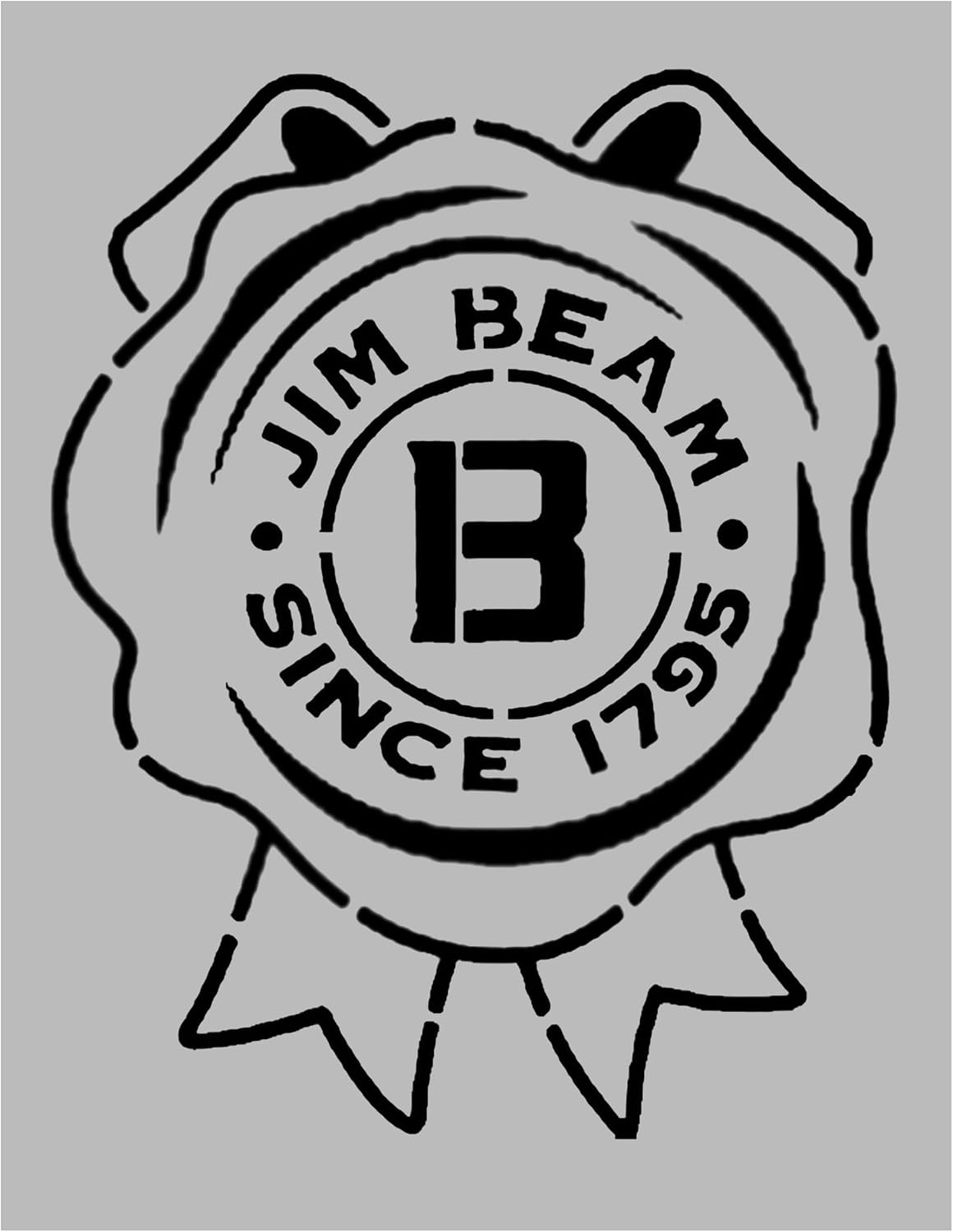 Jim Beam Ribbon Stencil Reusable Stencil (8.5" x 11