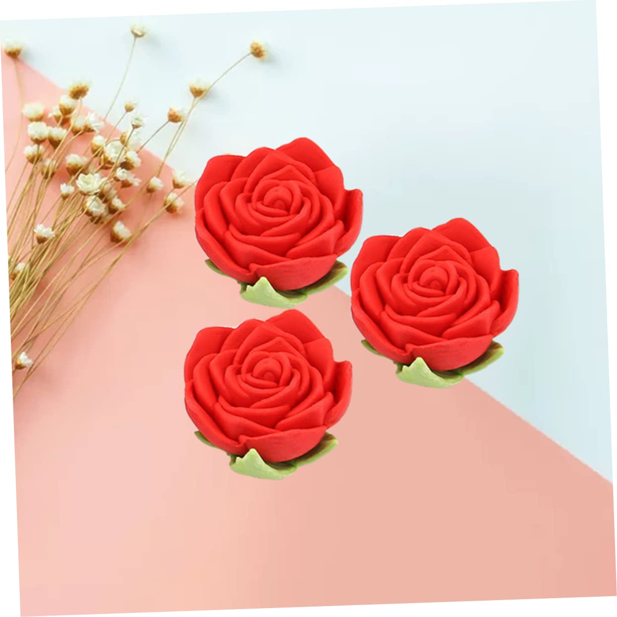 SHINEOFI 24pezzi Forma Rosa Gomme Per Cancelleria Colorata Per Matite Per Cancelleria Creativa
