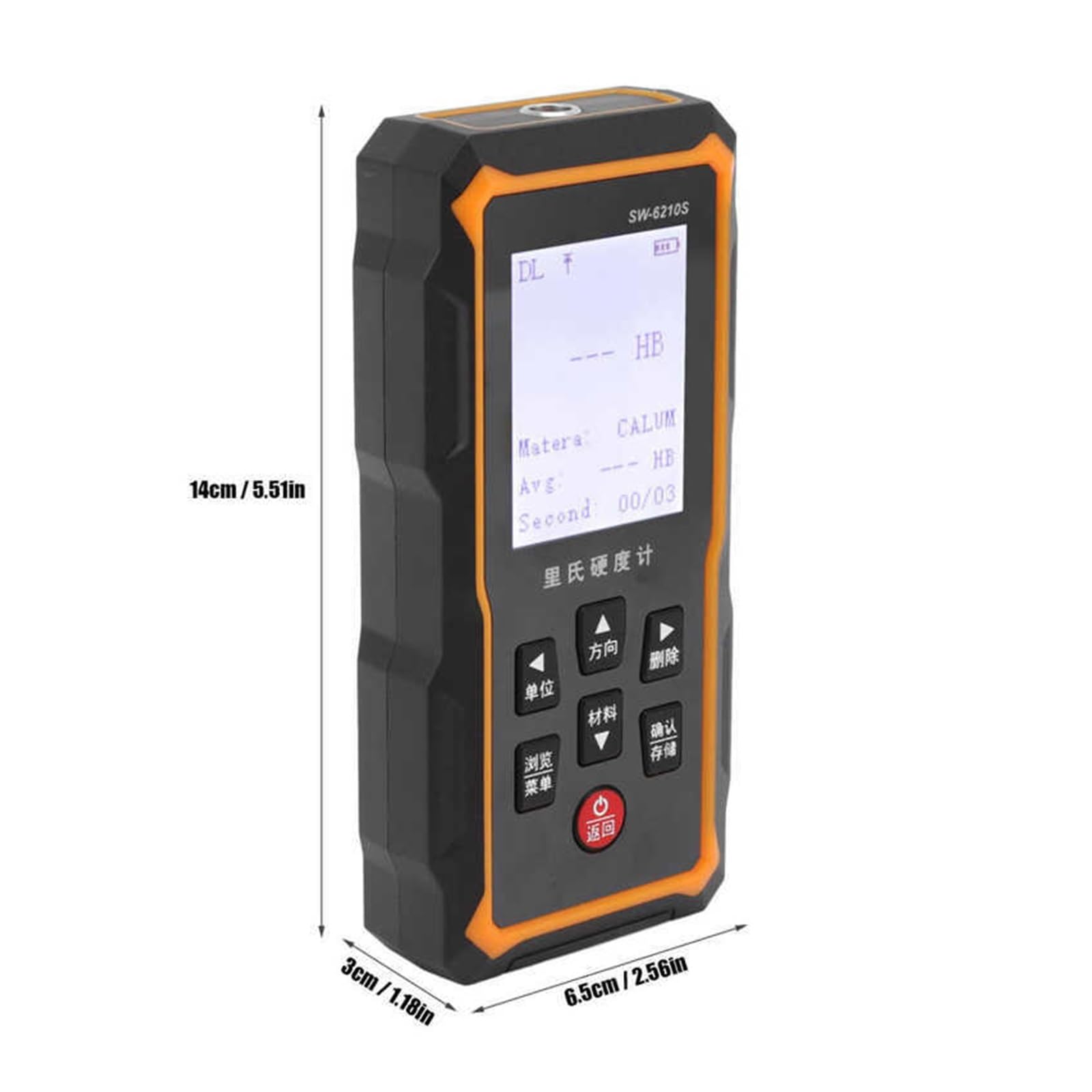 Durómetro del medidor de dureza Digital de dureza, Equipo de prueba del probador de dureza del durómetro de dureza Leeb de alta precisión USB 170‑960HLD for acero metálico Portabilidad Medición precis