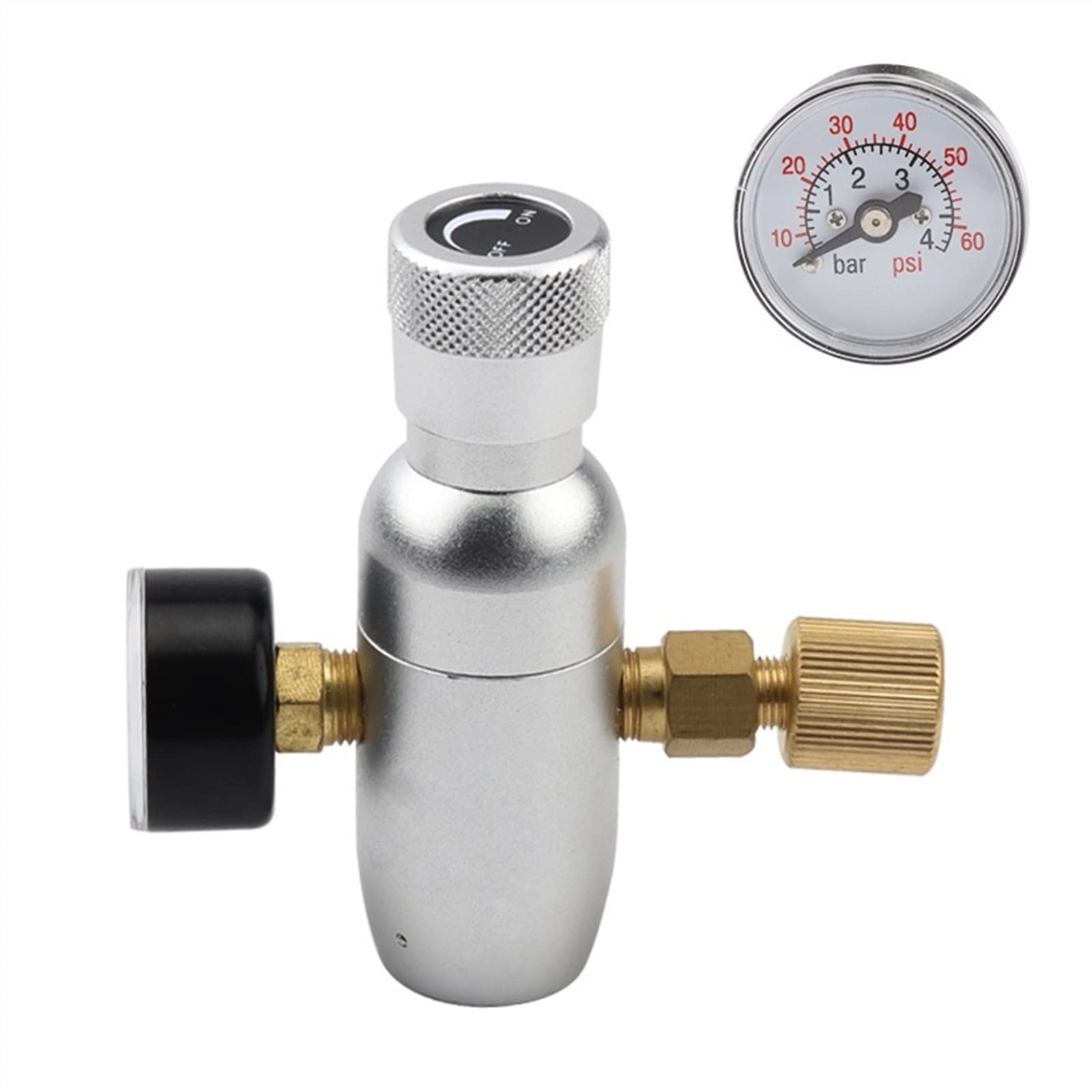 Kit Cerveza Kit de Cargador de CO2 regulado Homebrew, 7/16quot; Accesorios portátiles regulados para Cerveza casera Accessoire De Brassage(60psi)