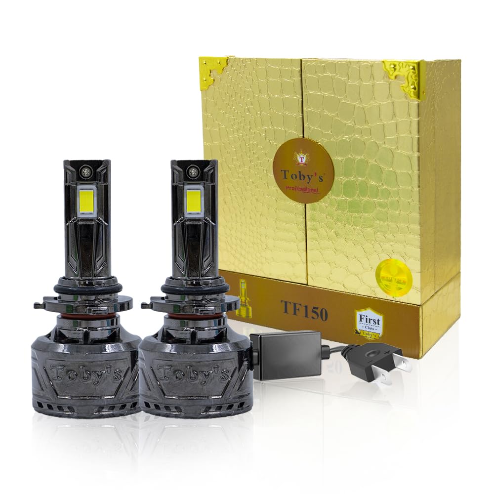 Tobys TF150 2 Pieces 300W Original Tested LED Headlight Bulb Assembly 30000 Lumens 150W/Piece Xtreme Bright With Color Temperature 6500K (H7)