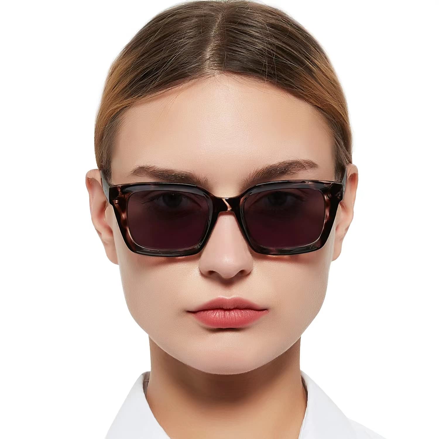 OCCI CHIARI Sun Reading Glasses 2.5 for Women Thick Frame Sunglasses Block U V400, Sunny Readers Spring Hinge (Brown Tortoise,250) - Image 2