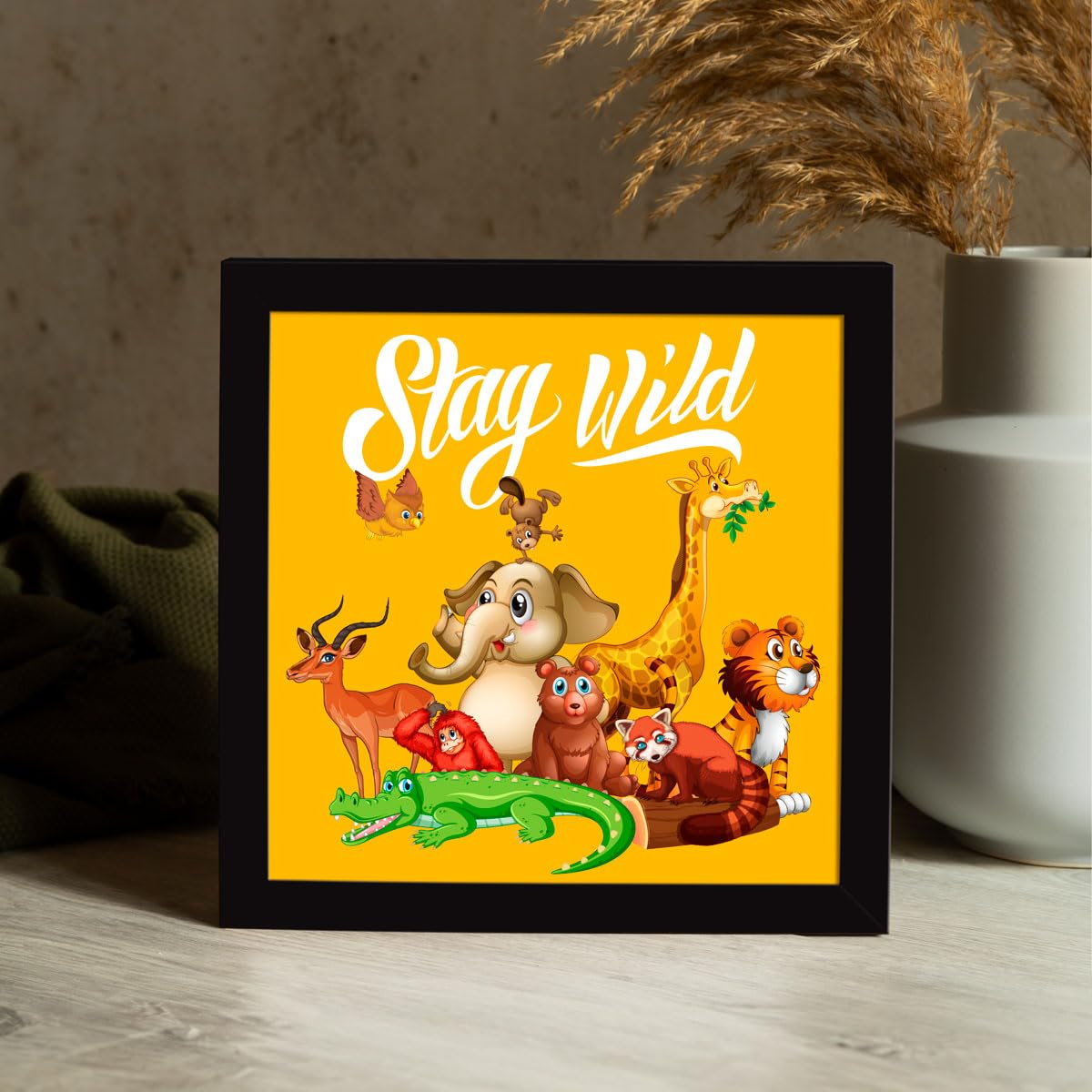 Cute Animal Wall Art - Set of 4 Kids Paintings -4 Cute Animal Wall Art - Set of 4 Kids Paintings -4