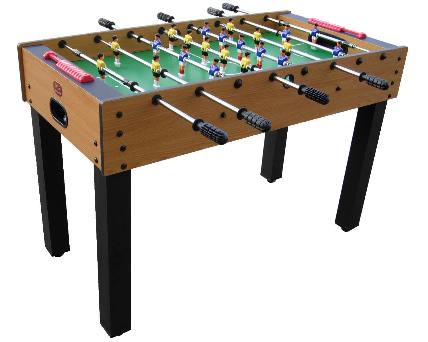 Calcio Balilla STADIO in Legno - Disponibile con Aste Telescopiche o Aste Uscenti, 123 cm x 63 cm x 82 cm per Bambini e Adulti, Completo di Accessori