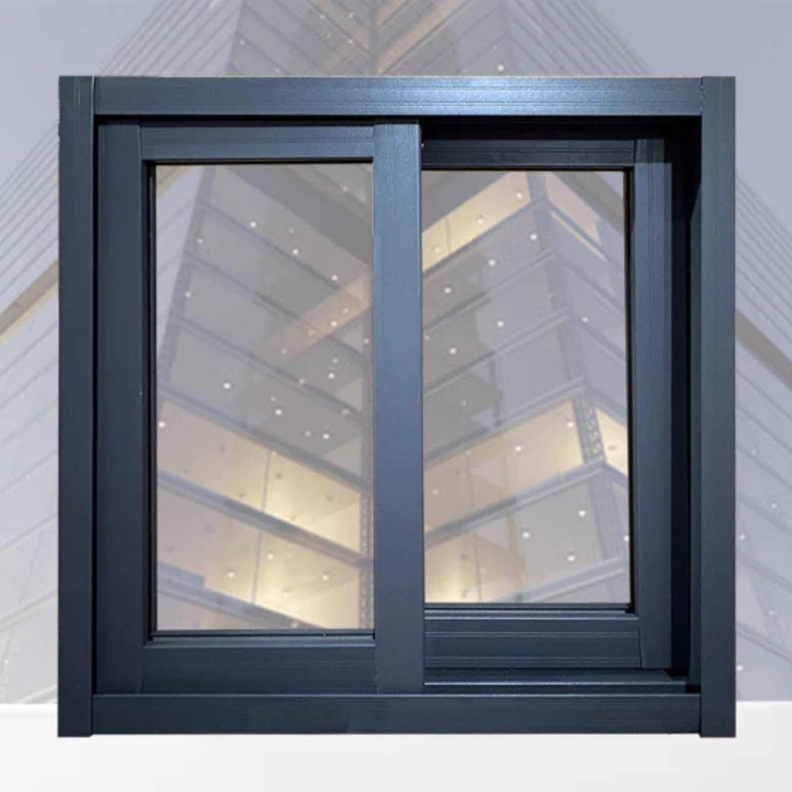 THNSAWX Sliding Window, Premium Aluminum Basement Shed Window, Houses Lockable Soundproof Windows, for Basement Replacement, Bathroom Makeover(W90xH90cm/W35.4xH35.4in)