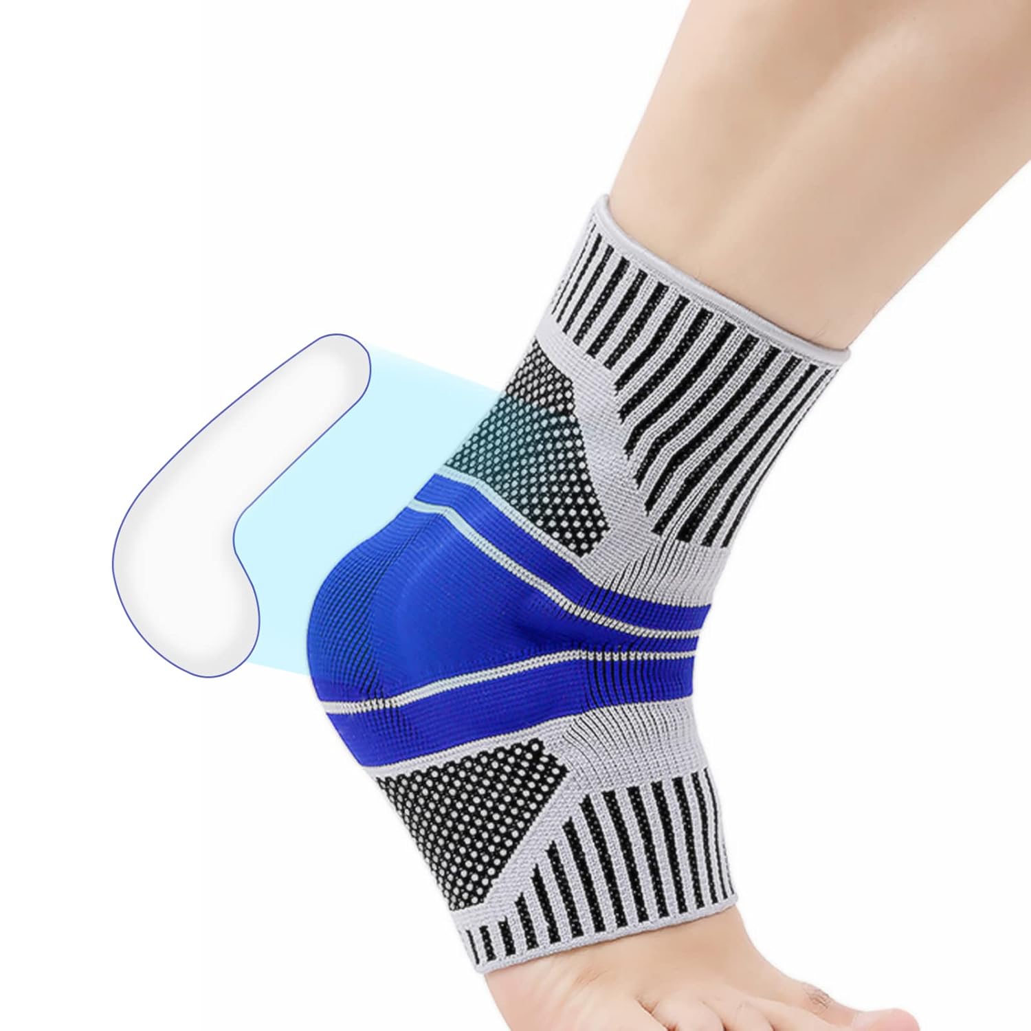 Akloya Ankle Support Brace, Breathable Ankle Support with Siliconepads